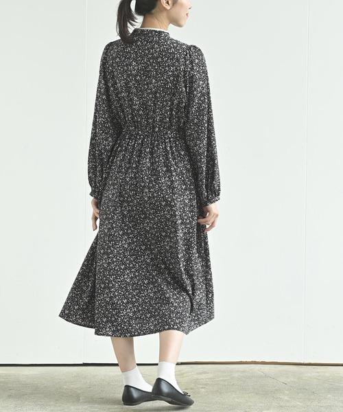 rps（アールピーエス）の「配色パイピングプリントワンピース（ワンピース・レディース・ブラック/ネイビー/キャメル・M）」の7枚目の写真