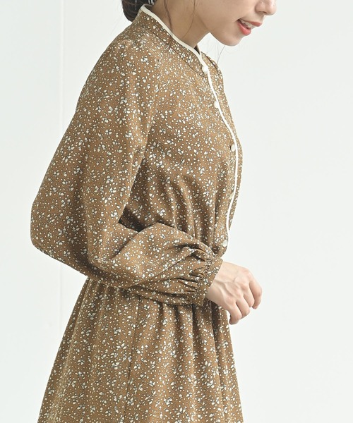 rps（アールピーエス）の「配色パイピングプリントワンピース（ワンピース・レディース・ブラック/ネイビー/キャメル・M）」の14枚目の写真