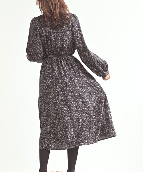 rps（アールピーエス）の「配色パイピングプリントワンピース（ワンピース・レディース・ブラック/ネイビー/キャメル・M）」の12枚目の写真