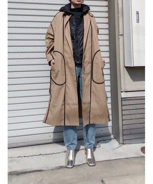 THROW by SLY（スローバイスライ）の「THROW JW TAPERED PT ジャストウエスト テーパード デニムパンツ（デニムパンツ・レディース・ライトブルー・24inch/25inch/26inch/23inch）」の14枚目の写真