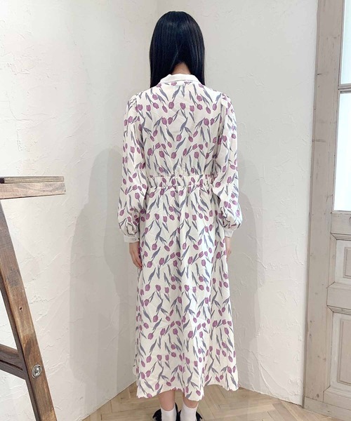 Hamble by Par Avion(ハンブルバイパラビオン)の「フラワークレリックワンピース(ワンピース・レディース・ネイビー/アイボリー・ONESIZE)」の9枚目の写真