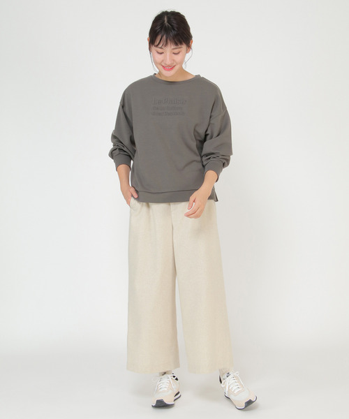 LBC（エルビーシー）の「エンボス加工プルオーバー（Tシャツ/カットソー・レディース・チャコールグレー/ピンク・M）」の10枚目の写真