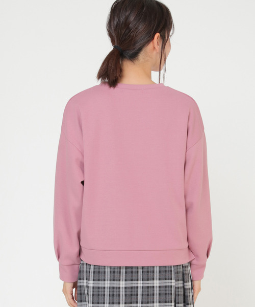 LBC（エルビーシー）の「エンボス加工プルオーバー（Tシャツ/カットソー・レディース・チャコールグレー/ピンク・M）」の6枚目の写真