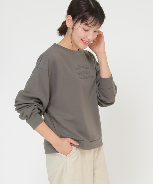 LBC（エルビーシー）の「エンボス加工プルオーバー（Tシャツ/カットソー・レディース・チャコールグレー/ピンク・M）」の15枚目の写真