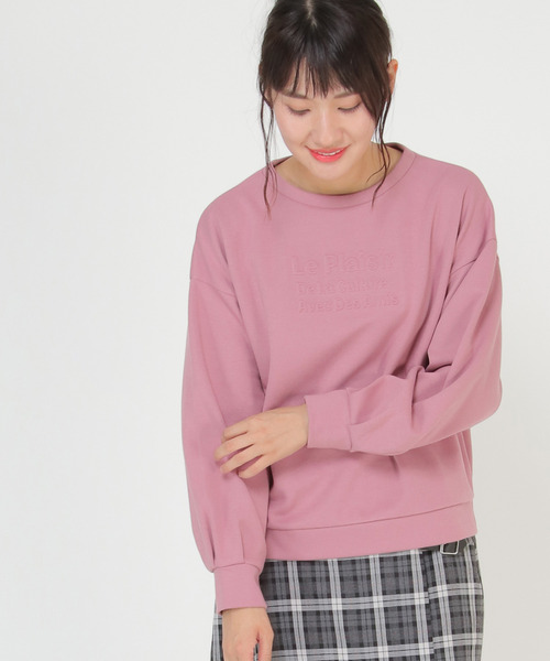 LBC（エルビーシー）の「エンボス加工プルオーバー（Tシャツ/カットソー・レディース・チャコールグレー/ピンク・M）」の14枚目の写真