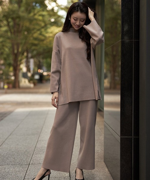 emiriawiz（エミリアウィズ）の「ニットフレアパンツ（その他パンツ・レディース・ブラック/グレイッシュベージュ・FREE）」の7枚目の写真