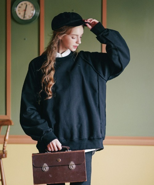 WV PROJECT(ダブリューブイプロジェクト)の「WV PROJECT(ダブリューブイプロジェクト) /EASY REVERSIBLE SWEATSHIRT/リバーシブル クルーネックスウェット(スウェット・レディース・ブラック/グレー/オートミール・S/M/L)」の22枚目の写真