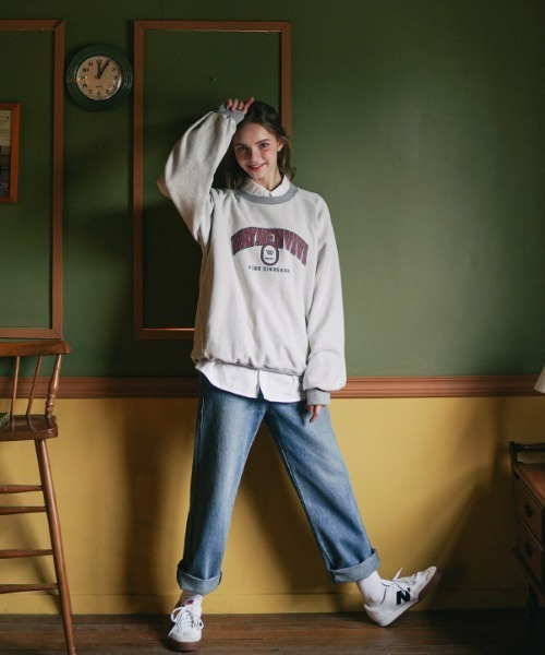 WV PROJECT(ダブリューブイプロジェクト)の「WV PROJECT(ダブリューブイプロジェクト) /EASY REVERSIBLE SWEATSHIRT/リバーシブル クルーネックスウェット(スウェット・レディース・ブラック/グレー/オートミール・S/M/L)」の7枚目の写真