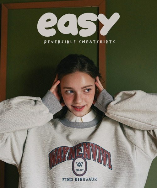 WV PROJECT(ダブリューブイプロジェクト)の「WV PROJECT(ダブリューブイプロジェクト) /EASY REVERSIBLE SWEATSHIRT/リバーシブル クルーネックスウェット(スウェット・レディース・ブラック/グレー/オートミール・S/M/L)」の4枚目の写真