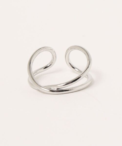 SALON(サロン)の「【日本製】カーブリング(リング・レディース・シルバー/シルバー系その他2/ゴールド/ゴールド系その他/シルバー系その他/ゴールド系その他2・13号)」の1枚目の写真