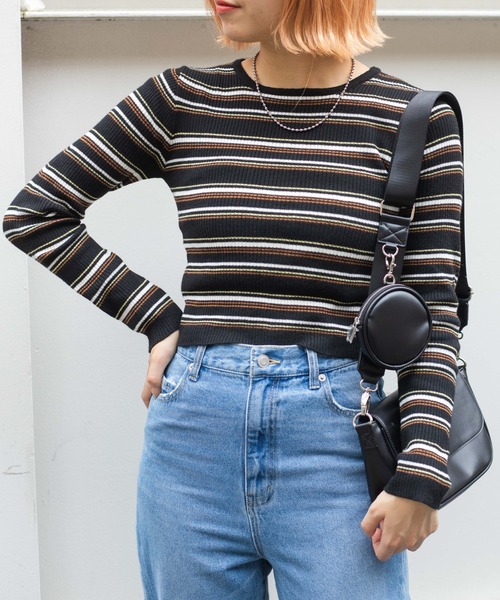 WEGO（ウィゴー）の「WEGO/コンパクトリブニット（ニット/セーター・レディース・その他4/その他2/その他3/ホワイト/ブラック/その他1/その他5・FREE）」の4枚目の写真