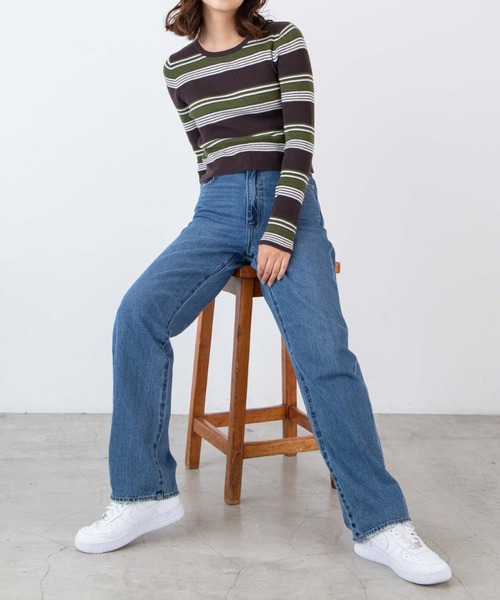 WEGO（ウィゴー）の「WEGO/コンパクトリブニット（ニット/セーター・レディース・その他4/その他2/その他3/ホワイト/ブラック/その他1/その他5・FREE）」の9枚目の写真