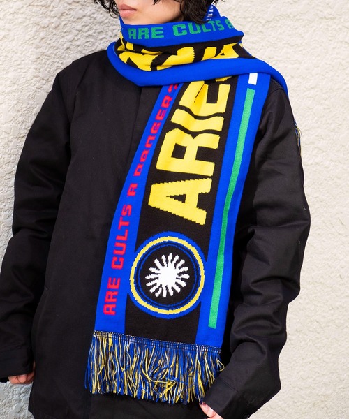bonjour records（ボンジュールレコーズ）の「【ARIES】Pagans Scarf（ストール/ショール・メンズ・ブルー・FREE）」の8枚目の写真