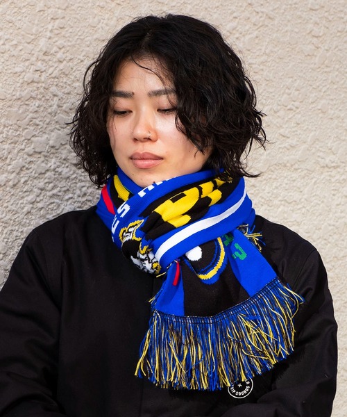 bonjour records（ボンジュールレコーズ）の「【ARIES】Pagans Scarf（ストール/ショール・メンズ・ブルー・FREE）」の6枚目の写真