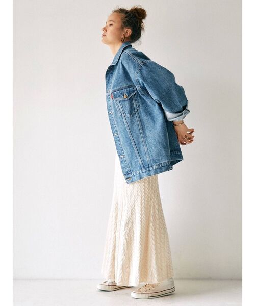 Ungrid(アングリッド)の「ニットフレアマキシスカート ( マーメイドスカート )(スカート・レディース・アイボリー/チャコールグレー・FREE)」の7枚目の写真