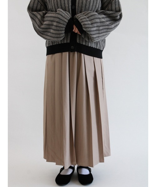 ehka sopo（エヘカソポ）の「ロングプリーツスカート（スカート・レディース・ベージュ/ブラウン/グレー・ﾌﾘ-）」の3枚目の写真