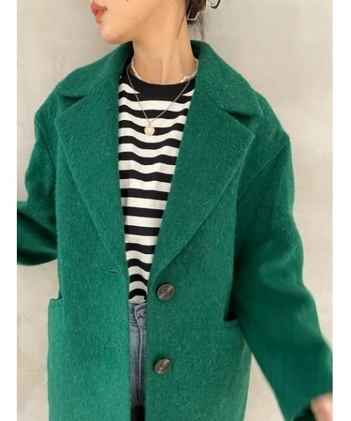 SLY（スライ）の「AIRY WOOL SHAGGY COAT ウール シャギー コート