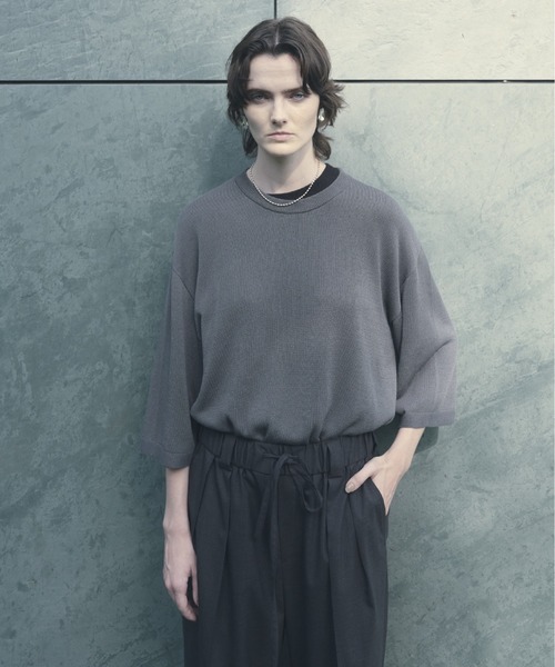 Blanc YM(ブランワイエム)の「Blanc YM ブランワイエム / Sumer Wool Wide Easy Pants スーパーウール ワイドイージーパンツ / BL-22S-SWWEP(スラックス・メンズ・ライトグレー/ブラウン/チャコールグレー・MEDIUM/SMALL)」の10枚目の写真