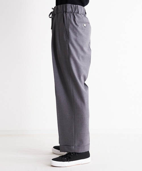 Blanc YM(ブランワイエム)の「Blanc YM ブランワイエム / Sumer Wool Wide Easy Pants スーパーウール ワイドイージーパンツ / BL-22S-SWWEP(スラックス・メンズ・ライトグレー/ブラウン/チャコールグレー・MEDIUM/SMALL)」の17枚目の写真