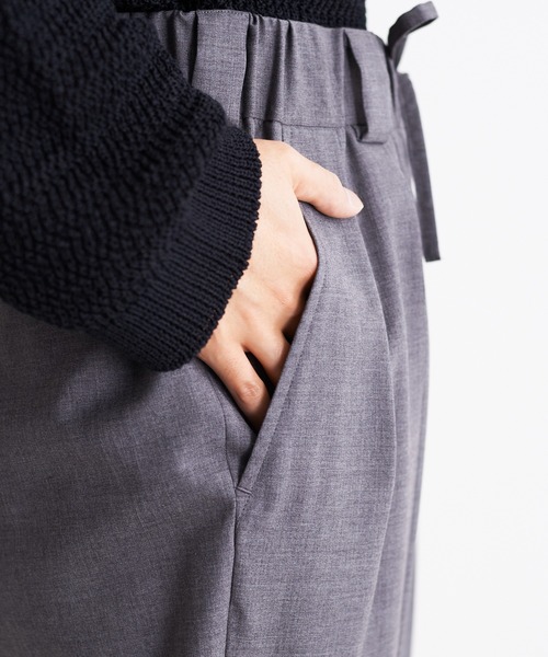 Blanc YM(ブランワイエム)の「Blanc YM ブランワイエム / Sumer Wool Wide Easy Pants スーパーウール ワイドイージーパンツ / BL-22S-SWWEP(スラックス・メンズ・ライトグレー/ブラウン/チャコールグレー・MEDIUM/SMALL)」の21枚目の写真