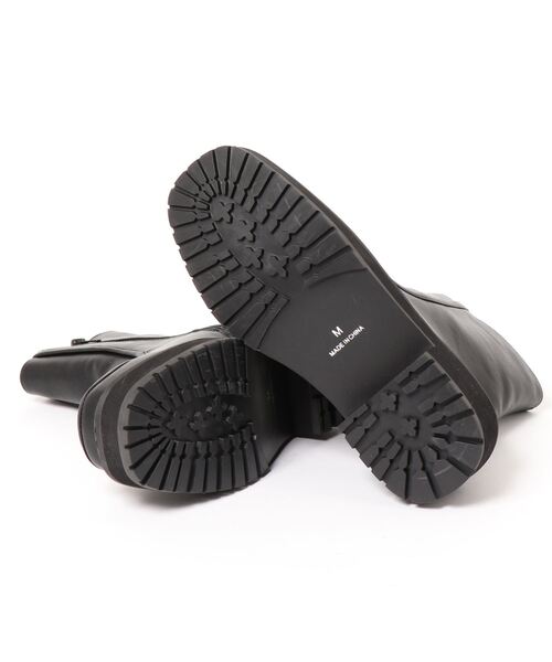 Samansa Mos2 blue（サマンサモスモスブルー）の「ボリュームソールモカブーツ（ブーツ・レディース・ブラック/ダークブラウン・LARGE/MEDIUM）」の4枚目の写真