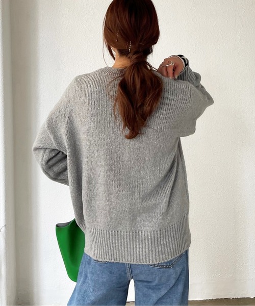 Shelly island（シェリーアイランド）の「クルーネックニットプルオーバー（ニット/セーター・レディース・ブラック/グレー/ピンク/ブルー/グリーン/ピンク系その他・FREE）」の11枚目の写真