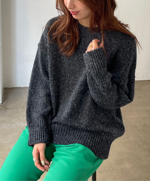 Shelly island（シェリーアイランド）の「クルーネックニットプルオーバー（ニット/セーター・レディース・ブラック/グレー/ピンク/ブルー/グリーン/ピンク系その他・FREE）」の16枚目の写真