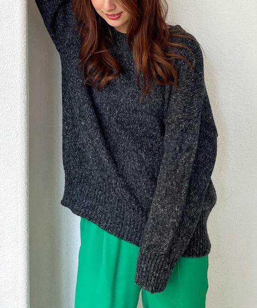 Shelly island（シェリーアイランド）の「クルーネックニットプルオーバー（ニット/セーター・レディース・ブラック/グレー/ピンク/ブルー/グリーン/ピンク系その他・FREE）」の17枚目の写真