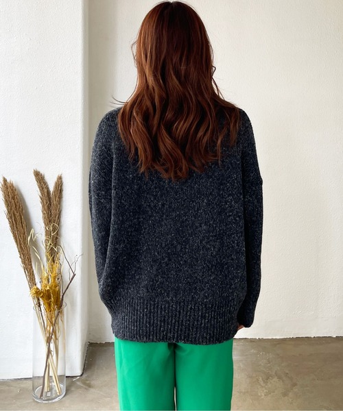 Shelly island（シェリーアイランド）の「クルーネックニットプルオーバー（ニット/セーター・レディース・ブラック/グレー/ピンク/ブルー/グリーン/ピンク系その他・FREE）」の19枚目の写真