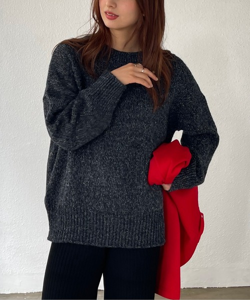 Shelly island（シェリーアイランド）の「クルーネックニットプルオーバー（ニット/セーター・レディース・ブラック/グレー/ピンク/ブルー/グリーン/ピンク系その他・FREE）」の21枚目の写真