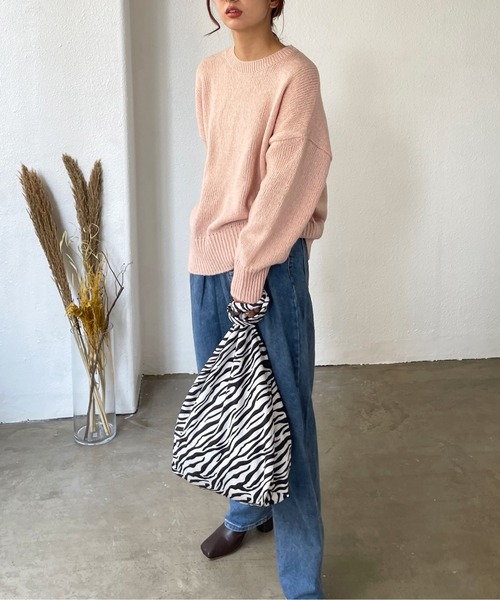 Shelly island（シェリーアイランド）の「クルーネックニットプルオーバー（ニット/セーター・レディース・ブラック/グレー/ピンク/ブルー/グリーン/ピンク系その他・FREE）」の7枚目の写真