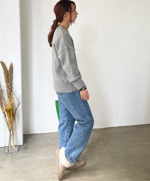 Shelly island（シェリーアイランド）の「クルーネックニットプルオーバー（ニット/セーター・レディース・ブラック/グレー/ピンク/ブルー/グリーン/ピンク系その他・FREE）」の12枚目の写真