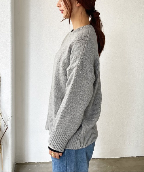 Shelly island（シェリーアイランド）の「クルーネックニットプルオーバー（ニット/セーター・レディース・ブラック/グレー/ピンク/ブルー/グリーン/ピンク系その他・FREE）」の10枚目の写真