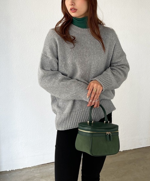 Shelly island（シェリーアイランド）の「クルーネックニットプルオーバー（ニット/セーター・レディース・ブラック/グレー/ピンク/ブルー/グリーン/ピンク系その他・FREE）」の15枚目の写真