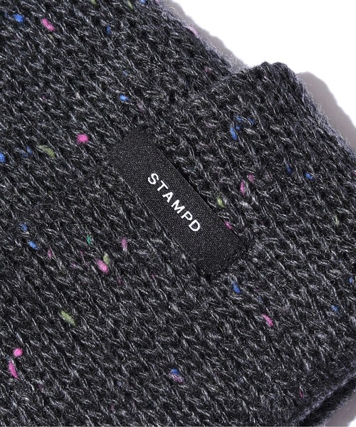 STAMPD(スタンプド)の「STAMPD/スタンプド Brick Logo Melange Beanie ビーニー ニット帽 ミックスニット ストリート(ニットキャップ/ビーニー・メンズ・ブラック・FREE)」の10枚目の写真