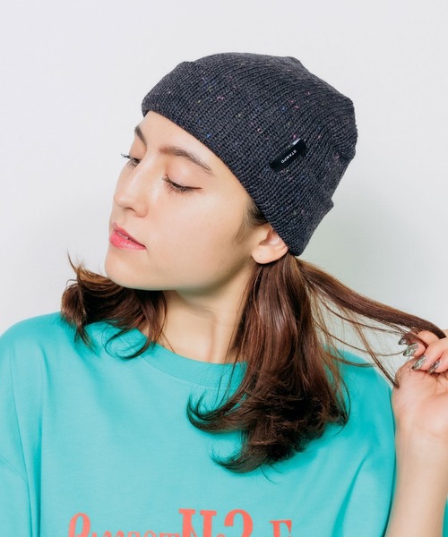 STAMPD(スタンプド)の「STAMPD/スタンプド Brick Logo Melange Beanie ビーニー ニット帽 ミックスニット ストリート(ニットキャップ/ビーニー・メンズ・ブラック・FREE)」の7枚目の写真