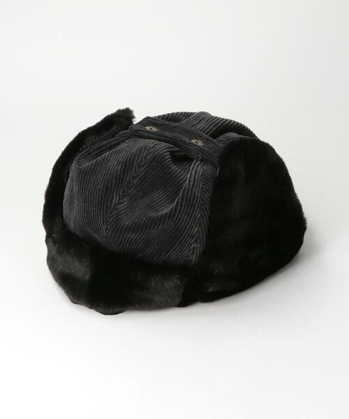 INFIELDER DESIGN（インフィールダーデザイン）の「＜INFIELDER DESIGN＞フライトキャップ（キャップ・レディース・ブラック/ナチュラル・FREE）」の4枚目の写真