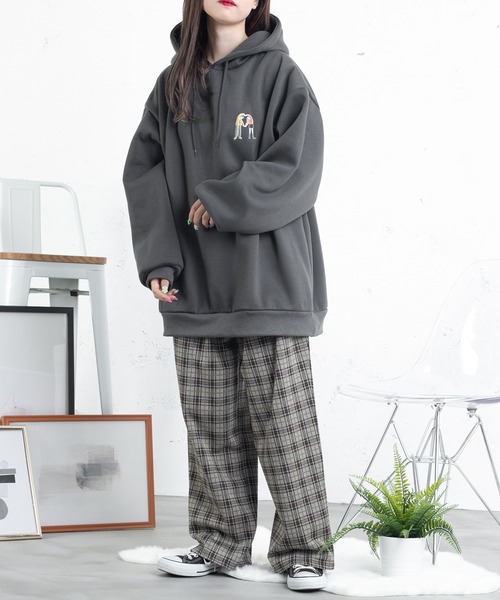 PairPair（ペアペア）の「カップル刺繍フーディー(ユニセックス
