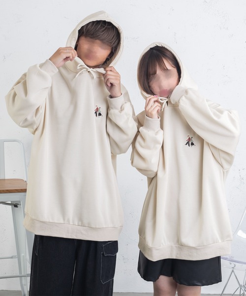 PairPair（ペアペア）の「カップル刺繍フーディー(ユニセックス