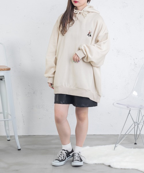 PairPair（ペアペア）の「カップル刺繍フーディー(ユニセックス