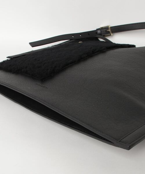 ALLSAINTS（オールセインツ）の「ALPHA LEATHER BACKPACK | ALPHA レザー バックパック（バックパック/リュック・レディース・ブラック・ONE SIZE）」の4枚目の写真