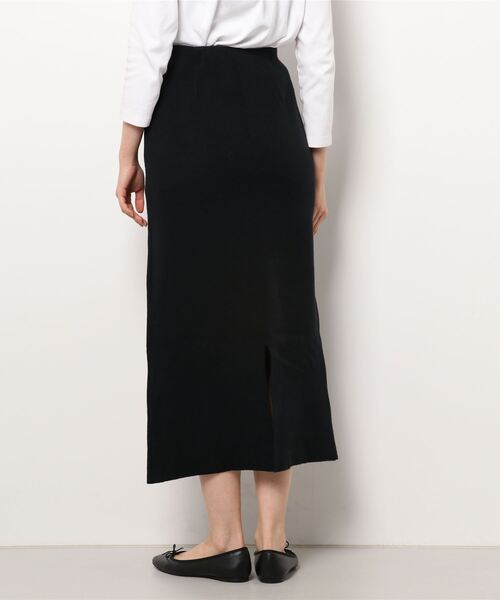 omom sot（オムオムソット）の「ニットスカート Aライン omom sot（スカート・レディース・ブラック/ダークグリーン・M）」の6枚目の写真