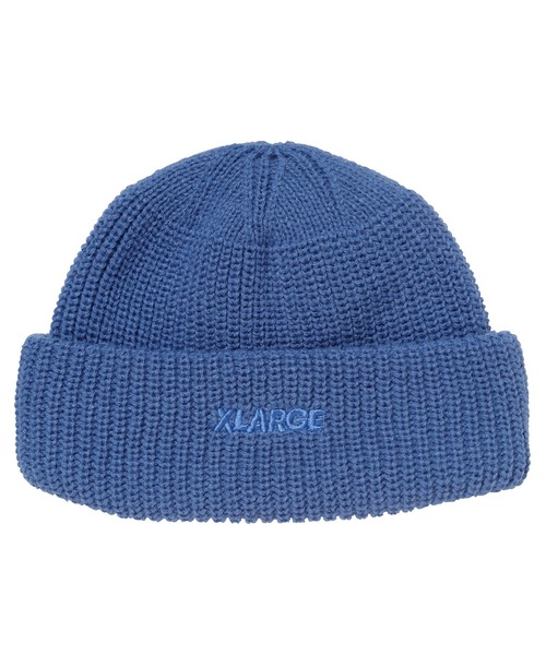 XLARGE（エクストララージ）の「LOGO SHORT LENGTH BEANIE（キャップ・メンズ・ブラック/イエロー/オレンジ/ブルー/グリーン・ONE SIZE）」の4枚目の写真