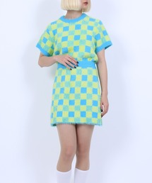 PUNYUS | ブロックチェックニットスカート(スカート)