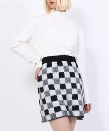 PUNYUS | ブロックチェックニットスカート(スカート)