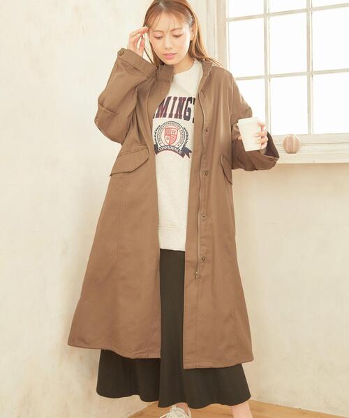 INGNI（イング）の「モッズコート（ミリタリージャケット・レディース・ブラック/ベージュ/カーキ・M）」の14枚目の写真