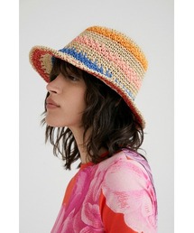 Desigual | 紙素材 ストライプハット(ハット)