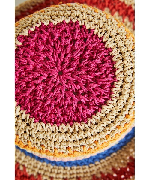 Desigual（デシグアル）の「紙素材 ストライプハット（ハット・レディース・マルチ・FREE）」の4枚目の写真