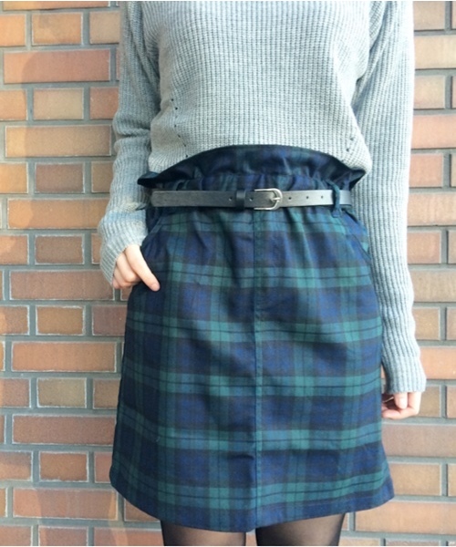Chico(チコ)の「ベルト付チェックSK(スカート・レディース・レッド/グリーン・FREE)」の13枚目の写真