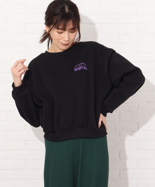 Cutie Blonde（キューティーブロンド）の「◆【S-L】後ろロゴスウェット（スウェット・レディース・ブラック/オフホワイト/パープル系・01/02/03）」の3枚目の写真